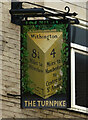 Sign for the Turnpike public house