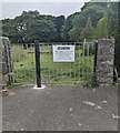 Garden of Rest notice facing Llanover Road, Blaenavon