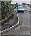 Blue van parked in The Firs, Blaenavon