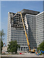 Demolition of the former tax office in Llanishen