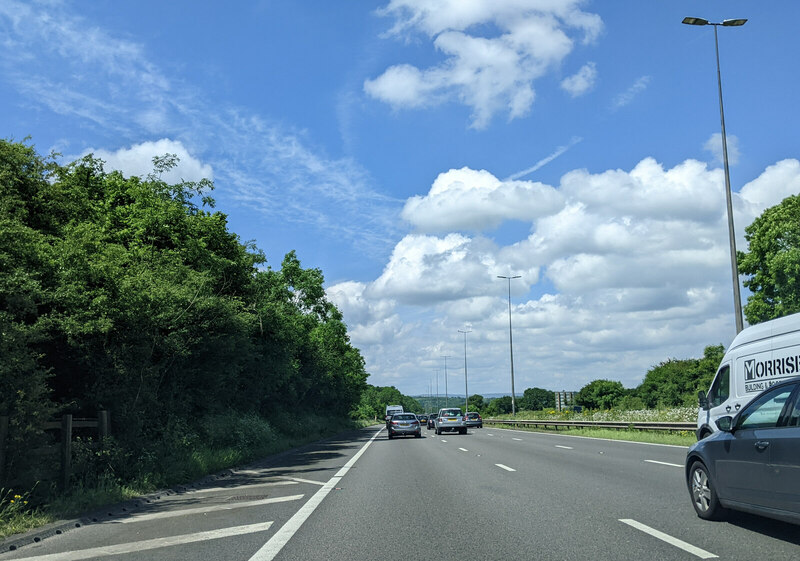 Heading west on the M4 motorway © Rob Purvis :: Geograph Britain and ...