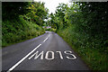 Slow markings along Glenpark Road, Beltrim