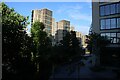 View of Brunel Street Works from City Island Bridge