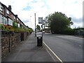 Bus stop on Moorland Road (B5051)