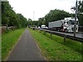 Path beside Leek New Road (A53)