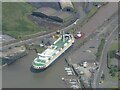 Sea Cruiser 2 between Alexandra and Royal Docks, Grimsby: aerial 2024 (2)