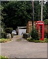 New use for a former red phonebox, Cwmbach, Powys