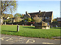 Millennium seat on village green, Hornton