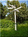 Direction Sign - Signpost by the A534 Wrexham Road in Bickerton