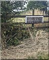 Manor Farm name sign in the north of Llanvapley, Monmouthshire