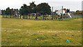 Fenced play area on recreation ground in Eccleshill