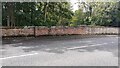 Parapet of Lorton Road bridge over former railway now footpath