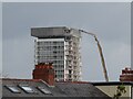 Demolition of the former tax office in Llanishen