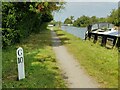 Milepost along the Gloucester and Sharpness Canal