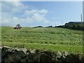 Mowing hay in fields adjoining the Attical Bog Road