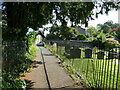 Churchyard path, Crickhowell