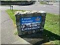 Croeso / Welcome monument on Ffordd Bethel, Caernarfon