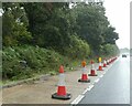 Unusable lay-by on A3 in Highcotts Wood south of Send