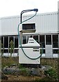 Old fuel pump outside closed service station on Old Norwich Road, Marsham