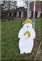 Snowman depiction, Golf Road, New Inn, Torfaen