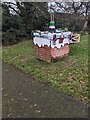 Christmas chimneystack depiction, New Inn, Torfaen