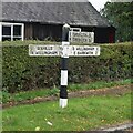 Direction Sign - Signpost on School Lane in Hainton