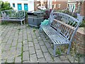 Benches in the Alice garden, Cliff Street, Whitby