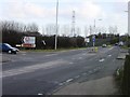 Junction of Oak Lane with A2 looking east