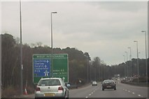 TQ0758 : The A3 North, approaching the Wisley Interchange by Elaine Morgan