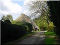 Thatched barn at Bexon Manor