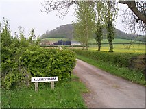 SO8533 : Massey Farm and Sarn Hill Wood by Bob Embleton