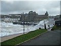 SN5781 : Old College Aberystwyth on a stormy day by Jeff Thomas