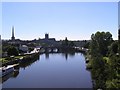 Worcester Cathedral and river Severn