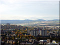 NO3931 : View west from Dundee Law by Val Vannet