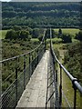 Suspension bridge across the River Ystwyth.