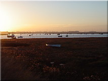 TM4455 : Sunset over the Aldeburgh Marshes, Aldeburgh Suffolk by John Winfield