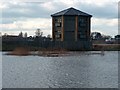 Bird hide at London Wetlands Centre, Barnes.