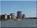 Riverside apartments on the Isle of Dogs