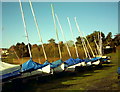 Annandale Sailing Club, Lochmaben and Lochmaben Church in the background