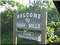 Village welcome sign to Nash Mills