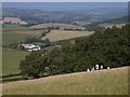 Looking NE from the northern slopes of Cadbury Castle