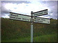 Road sign near Woolpit Green