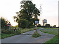 Water tower and radio mast at Waltham reservoir