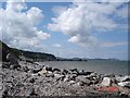 Sea and pier near Llanddulas