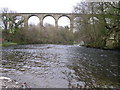 Cefn railway viaduct over river Dee