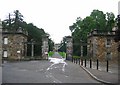 NT3365 : Gates of Newbattle Abbey. by Richard Webb