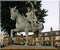SP4540 : Statue of the Fine lady. Near Banbury Cross by Geoffrey Lloyd