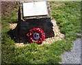 Memorial stone for a crashed WW2 bomber