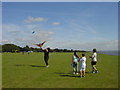 SJ3785 : Kite flying, Otterspool Promenade by Sue Adair