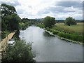 SP0045 : River Avon at Jubilee Bridge, Fladbury by Dave Bushell